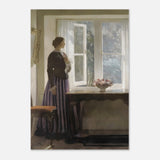 the girl and the picture a flower by harold knight