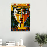 woman in a hat by pablo picasso 1962
