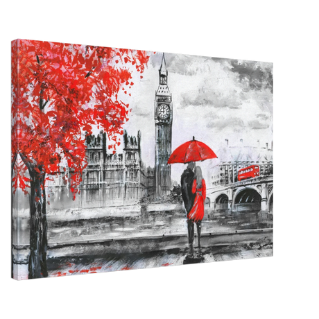love in london rain romantic city escape wall art print60x90 cm / 24x36″Framed Canvas