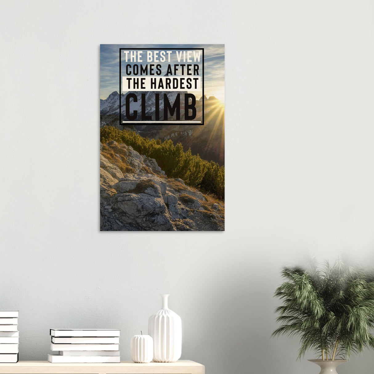 da vinci motivational wall art climb