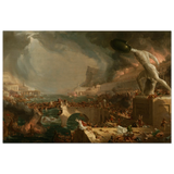 the course of empire destruction by thomas cole classic historical art print70x100 cm / 28x40″Brushed Aluminum Print