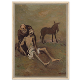 The Good Samaritan by CypriÃ¡n MajernÃ­k â€“ Expressionist Biblical Wall Art PrintWood Prints45x60 cm / 18x24â€³