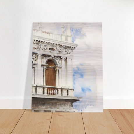 A Corner of the Library in Venice (ca. 1904–1907) by John Singer Sargent | Vintage wall art print - Brushed Aluminum Print - 40x50 cm / 16x20″ - 