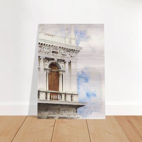 A Corner of the Library in Venice (ca. 1904–1907) by John Singer Sargent | Vintage wall art print - Brushed Aluminum Print - 50x70 cm / 20x28″ - 