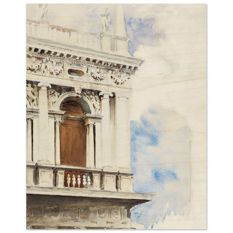A Corner of the Library in Venice (ca. 1904–1907) by John Singer Sargent | Vintage wall art print - Wood Prints - 40x50 cm / 16x20″ - 