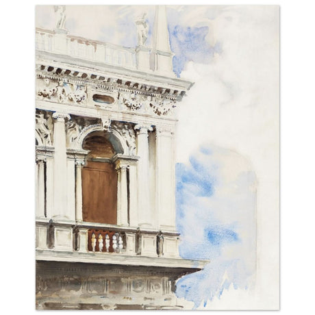 A Corner of the Library in Venice (ca. 1904–1907) by John Singer Sargent | Vintage wall art print - Aluminum Print - 40x50 cm / 16x20″ - 