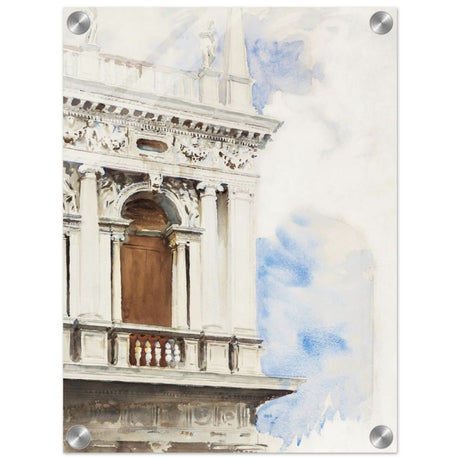 A Corner of the Library in Venice (ca. 1904–1907) by John Singer Sargent | Vintage wall art print - Acrylic Print - 30x40 cm / 12x16″ - 