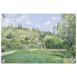 A Cowherd at Valhermeil, Auvers - sur - Oise (1874) by Camille Pissarro | Nature Wall art Print - Acrylic Print - 30x45 cm / 12x18″ - 