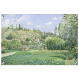 A Cowherd at Valhermeil, Auvers - sur - Oise (1874) by Camille Pissarro | Nature Wall art Print - Acrylic Print - 40x60 cm / 16x24″ - 