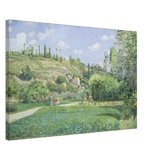 A Cowherd at Valhermeil, Auvers - sur - Oise (1874) by Camille Pissarro | Nature Wall art Print - Canvas - 50x75 cm / 20x30″ - 