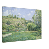 A Cowherd at Valhermeil, Auvers - sur - Oise (1874) by Camille Pissarro | Nature Wall art Print - Canvas - 40x60 cm / 16x24″ - 