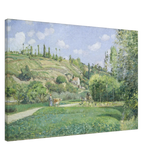 A Cowherd at Valhermeil, Auvers - sur - Oise (1874) by Camille Pissarro | Nature Wall art Print - Canvas - 60x90 cm / 24x36″ - 