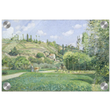 A Cowherd at Valhermeil, Auvers - sur - Oise (1874) by Camille Pissarro | Nature Wall art Print - Acrylic Print - 20x30 cm / 8x12″ - 