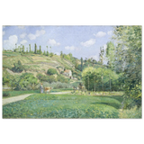 A Cowherd at Valhermeil, Auvers - sur - Oise (1874) by Camille Pissarro | Nature Wall art Print - Fine Art Poster - 60x90 cm / 24x36″ - 