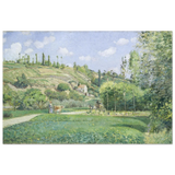 A Cowherd at Valhermeil, Auvers - sur - Oise (1874) by Camille Pissarro | Nature Wall art Print - Fine Art Poster - 30x45 cm / 12x18″ - 