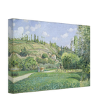 A Cowherd at Valhermeil, Auvers - sur - Oise (1874) by Camille Pissarro | Nature Wall art Print - Canvas - 20x30 cm / 8x12″ - 