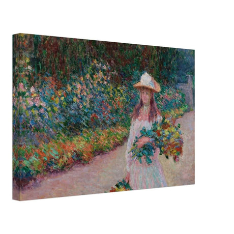 A Girl in the Garden | Vintage Art Wall art print - Canvas - 30x45 cm / 12x18″ - 