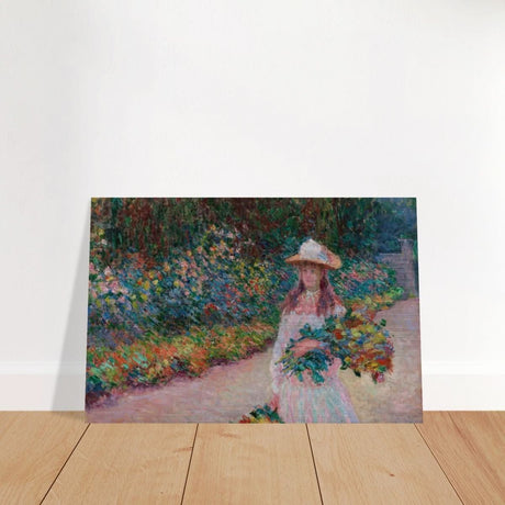 A Girl in the Garden | Vintage Art Wall art print - Brushed Aluminum Print - 40x60 cm / 16x24″ - 