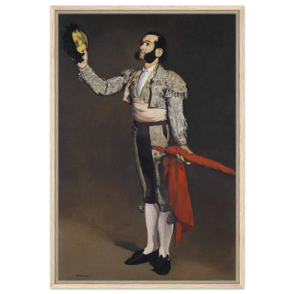 A Matador by Edouard Manet (1866–67) | Vintage wall art print - Framed Canvas - 60x90 cm / 24x36″ - Wood frame