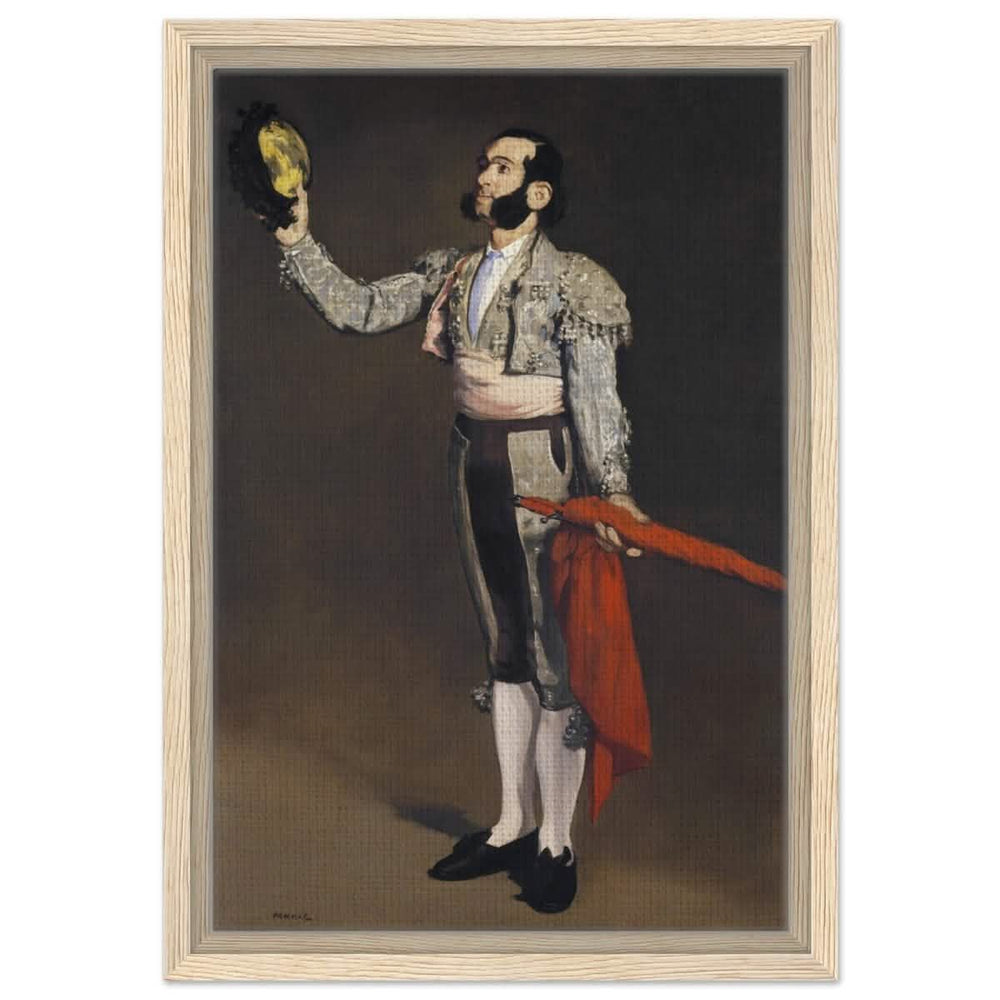A Matador by Edouard Manet (1866–67) | Vintage wall art print - Framed Canvas - 30x45 cm / 12x18″ - Wood frame