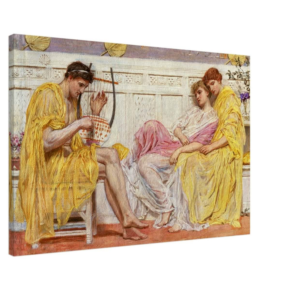 A Musician by Albert Joseph Moore (1867) | Vintage wall art print - Canvas - 60x90 cm / 24x36″ - 