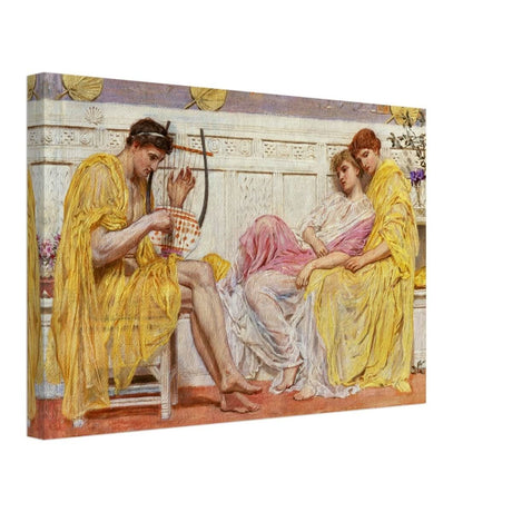 A Musician by Albert Joseph Moore (1867) | Vintage wall art print - Canvas - 30x45 cm / 12x18″ - 