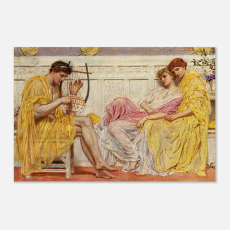 A Musician by Albert Joseph Moore (1867) | Vintage wall art print - Wood Prints - 50x75 cm / 20x30″ - 