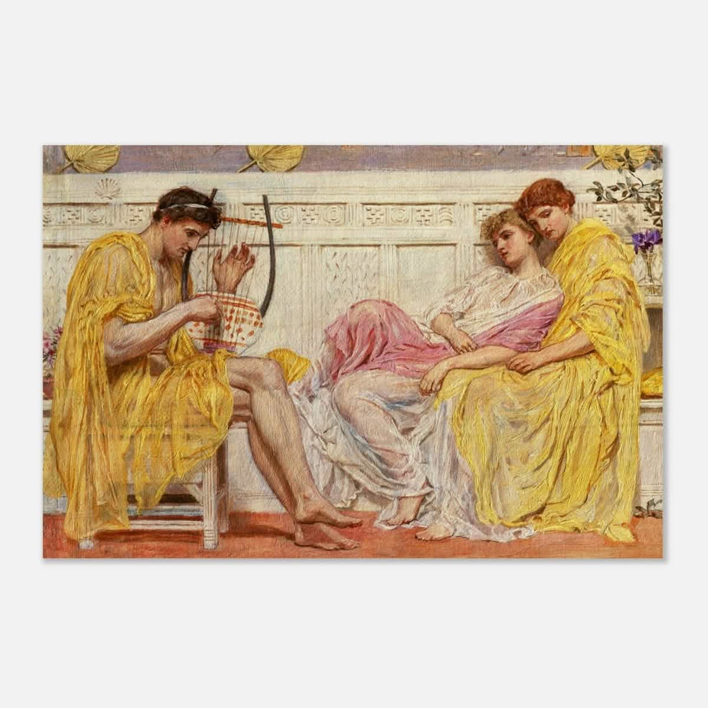 A Musician by Albert Joseph Moore (1867) | Vintage wall art print - Wood Prints - 60x90 cm / 24x36″ - 