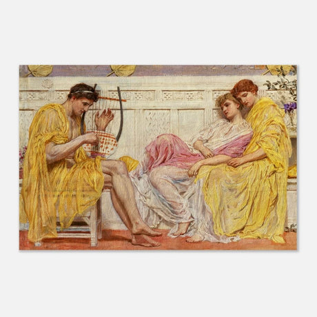A Musician by Albert Joseph Moore (1867) | Vintage wall art print - Wood Prints - 30x45 cm / 12x18″ - 