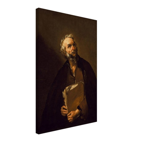 A Philosopher by Jusepe de Ribera | Vintage Wall art print - Canvas - 40x60 cm / 16x24″ - 