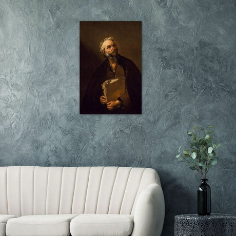 A Philosopher by Jusepe de Ribera | Vintage Wall art print - Brushed Aluminum Print - 60x90 cm / 24x36″ - 