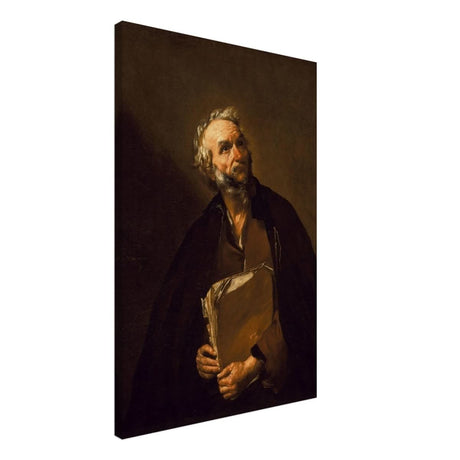 A Philosopher by Jusepe de Ribera | Vintage Wall art print - Canvas - 50x75 cm / 20x30″ - 