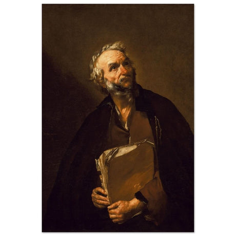 A Philosopher by Jusepe de Ribera | Vintage Wall art print - Aluminum Print - 30x45 cm / 12x18″ - 