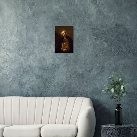 A Philosopher by Jusepe de Ribera | Vintage Wall art print - Brushed Aluminum Print - 30x45 cm / 12x18″ - 