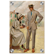 "A Timeless Pose" – Vintage Illustration by Franklin Booth | Romantic Americana Wall Art Print - Acrylic Print - 20x30 cm / 8x12″ - 