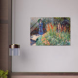 rounded flower bed corbeille de fleurs by claude monet