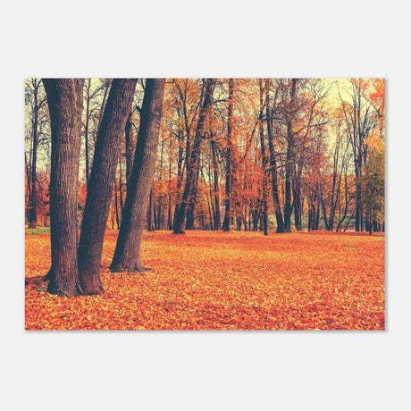 golden silence in autumn a tranquil forest escape wall art print60x90 cm / 24x36″Framed Canvas