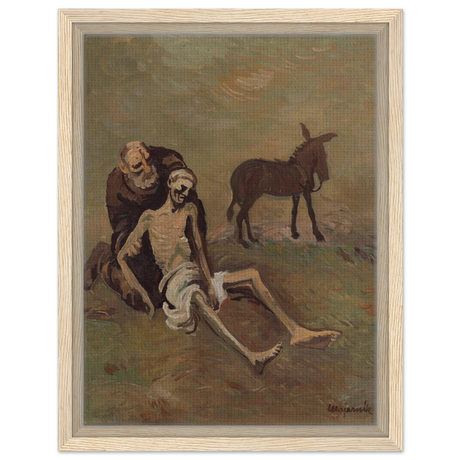 The Good Samaritan by CypriÃ¡n MajernÃ­k â€“ Expressionist Biblical Wall Art PrintAcrylic Print45x60 cm / 18x24â€³