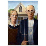 American Gothic by Grant Wood â€“ Iconic American Regionalism Art PrintAluminum Print50x75 cm / 20x30â€³