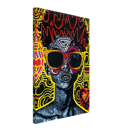 electric royalty afro futurist pop expression wall art print60x90 cm / 24x36″Brushed Aluminum Print
