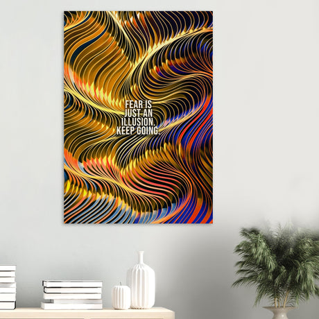da vinci motivational wall art illusion