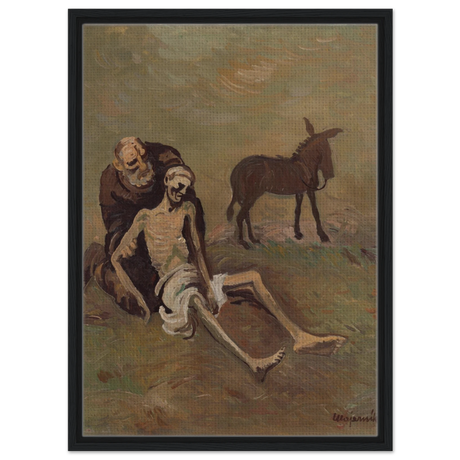 The Good Samaritan by CypriÃ¡n MajernÃ­k â€“ Expressionist Biblical Wall Art PrintFine Art Poster45x60 cm / 18x24â€³