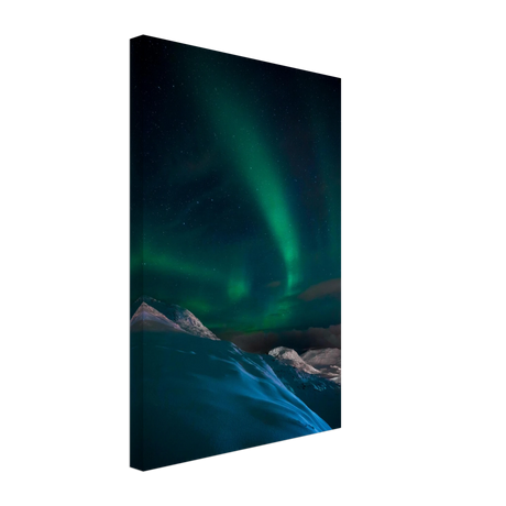 celestial veil dancing lights over arctic silence fine art photography northern lights wall art print30x45 cm / 12x18″Brushed Aluminum Print