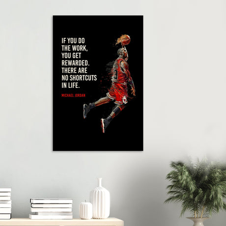 da vinci motivational wall art no shortcuts