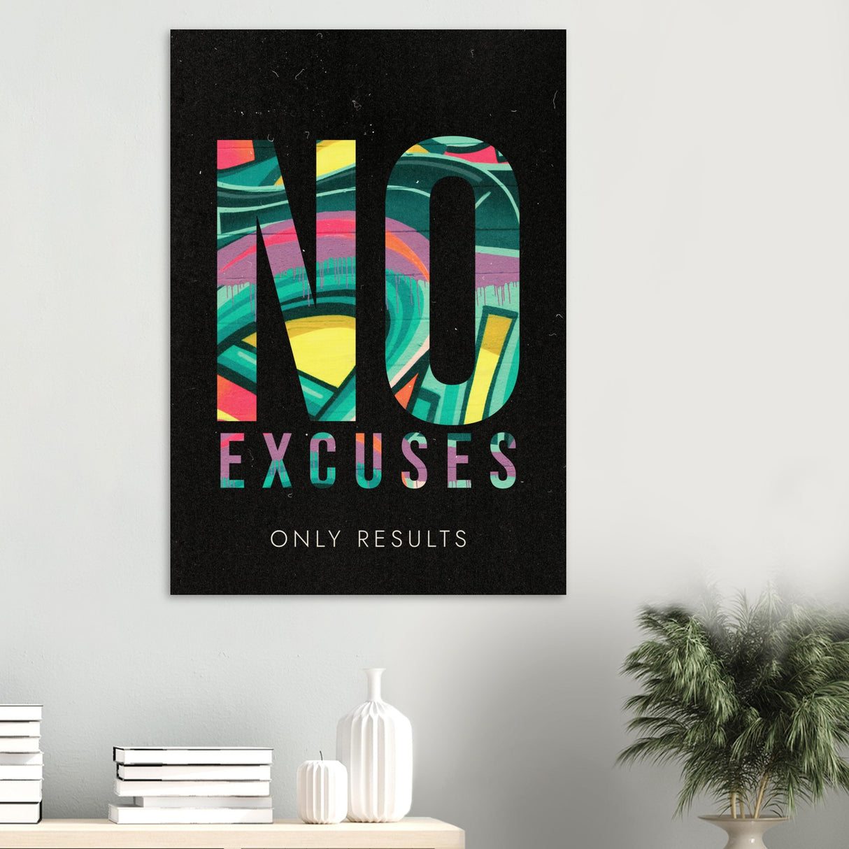 da vinci motivational wall art no excuses