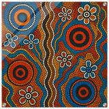 Aboriginal Dreaming Circles Wall Art Print - Acrylic Print - 60x60 cm / 24x24″ - 