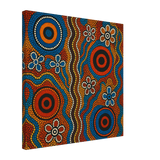 Aboriginal Dreaming Circles Wall Art Print - Canvas - 50x50 cm / 20x20″ - 