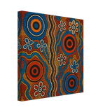 Aboriginal Dreaming Circles Wall Art Print - Canvas - 30x30 cm / 12x12″ - 