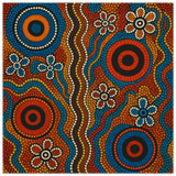 Aboriginal Dreaming Circles Wall Art Print - Wood Prints - 20x20 cm / 8x8″ - 