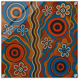Aboriginal Dreaming Circles Wall Art Print - Acrylic Print - 50x50 cm / 20x20″ - 